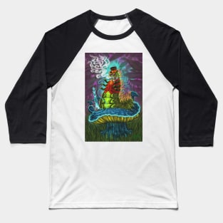 Smoking Caterpillar Baseball T-Shirt